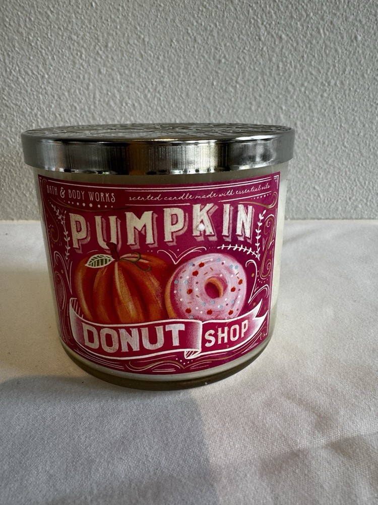 Bath & Body Works Pumpkin Donut Shop 3-Wick Candle 14.5 oz  