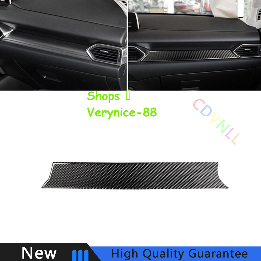 For Mazda CX-5 2017-2021 Real Carbon Fiber Car Console Co-Pilot Strip Cover Trim