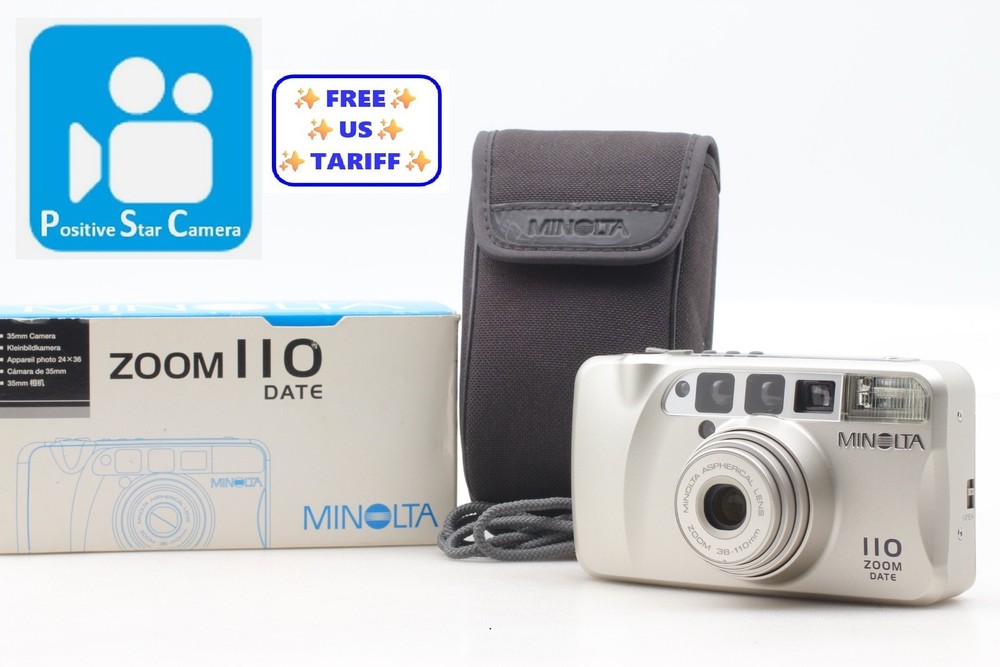 🎦👀✨Top MINT✨ Minolta 110 Zoom Date Point & Shoot 35mm Film Camera From JAPAN