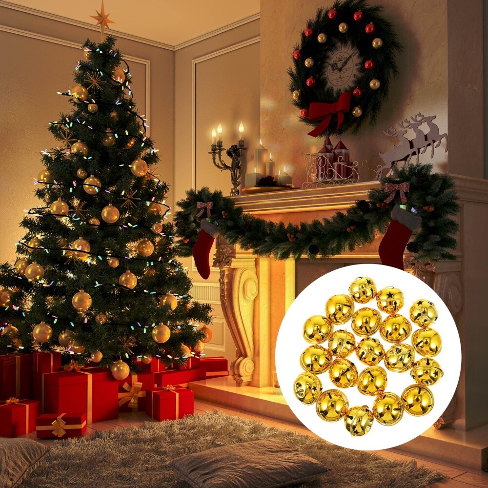 20 Pcs Vintage Christmas Bells Tree Ball Ornaments The Mini