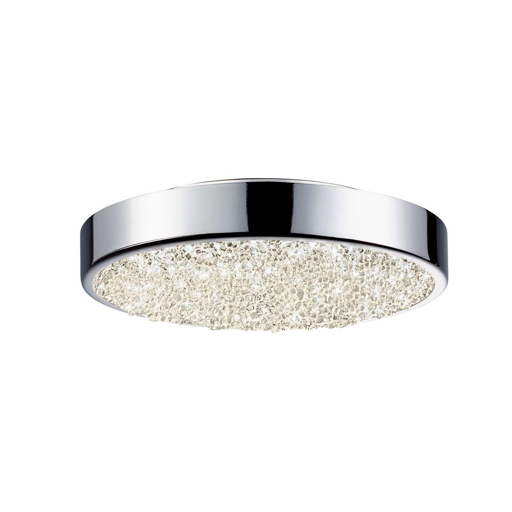 SONNEMAN Dazzle Round LED Flush Mount Ceiling Light in Polished Chrome