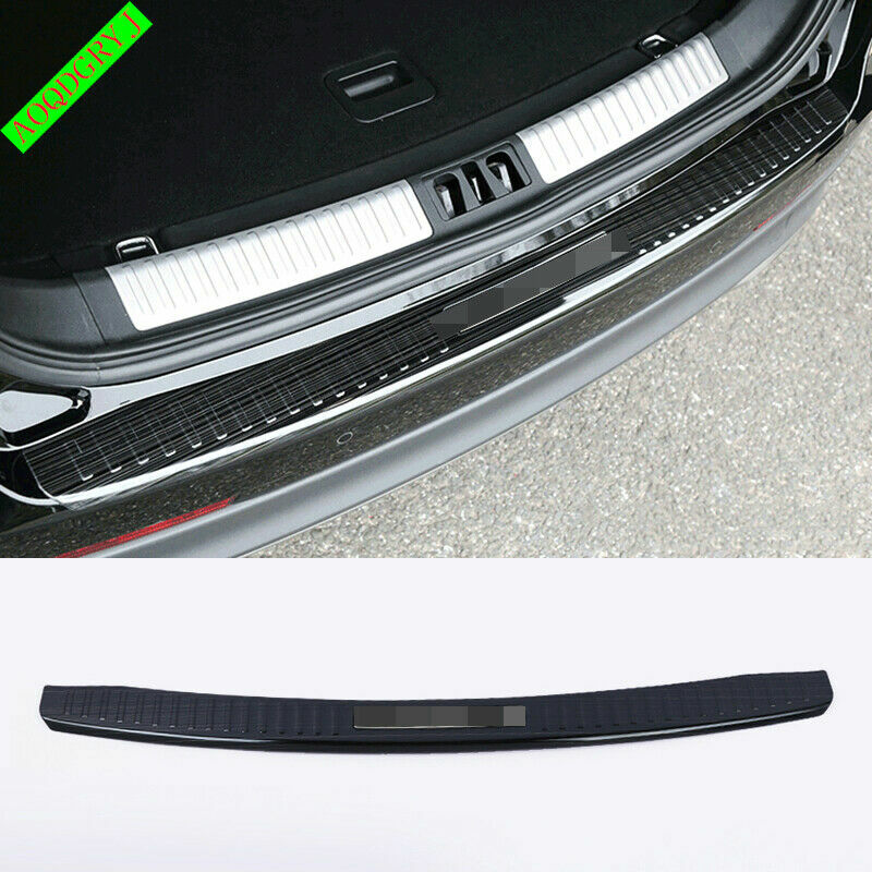For Lincoln MKX 2015-2018 Black Car Rear Bumper Guard Door Sill Plate Pedal Trim