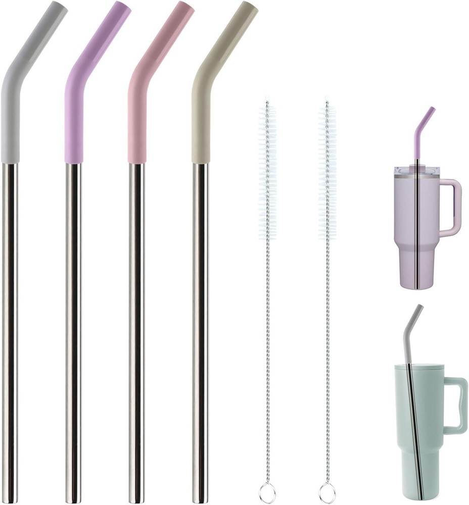Replacement Straws for 40oz Tumblers,metal Straws Reusable for Stanley 40oz Cup,