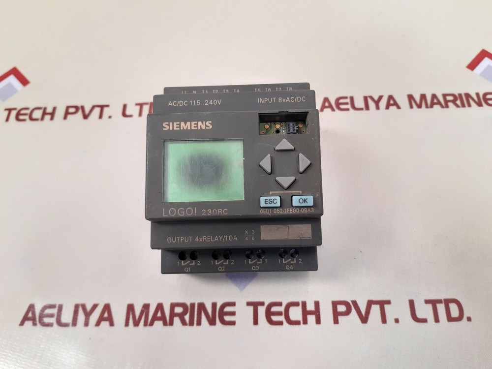 Siemens 6ED1 052-1FB00-0BA3 LOGO 230RC Module S C-S1J83094 (Not Working)