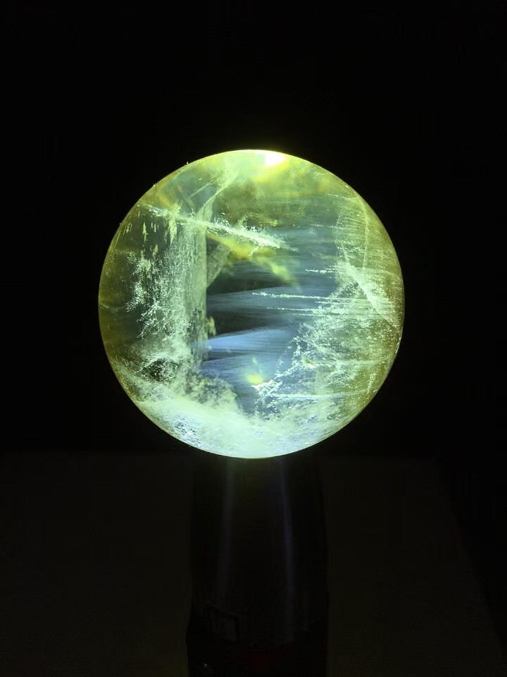 AAA+ Natural Citrine Quartz Ball Crystal Sphere for Reiki Healing 49mm