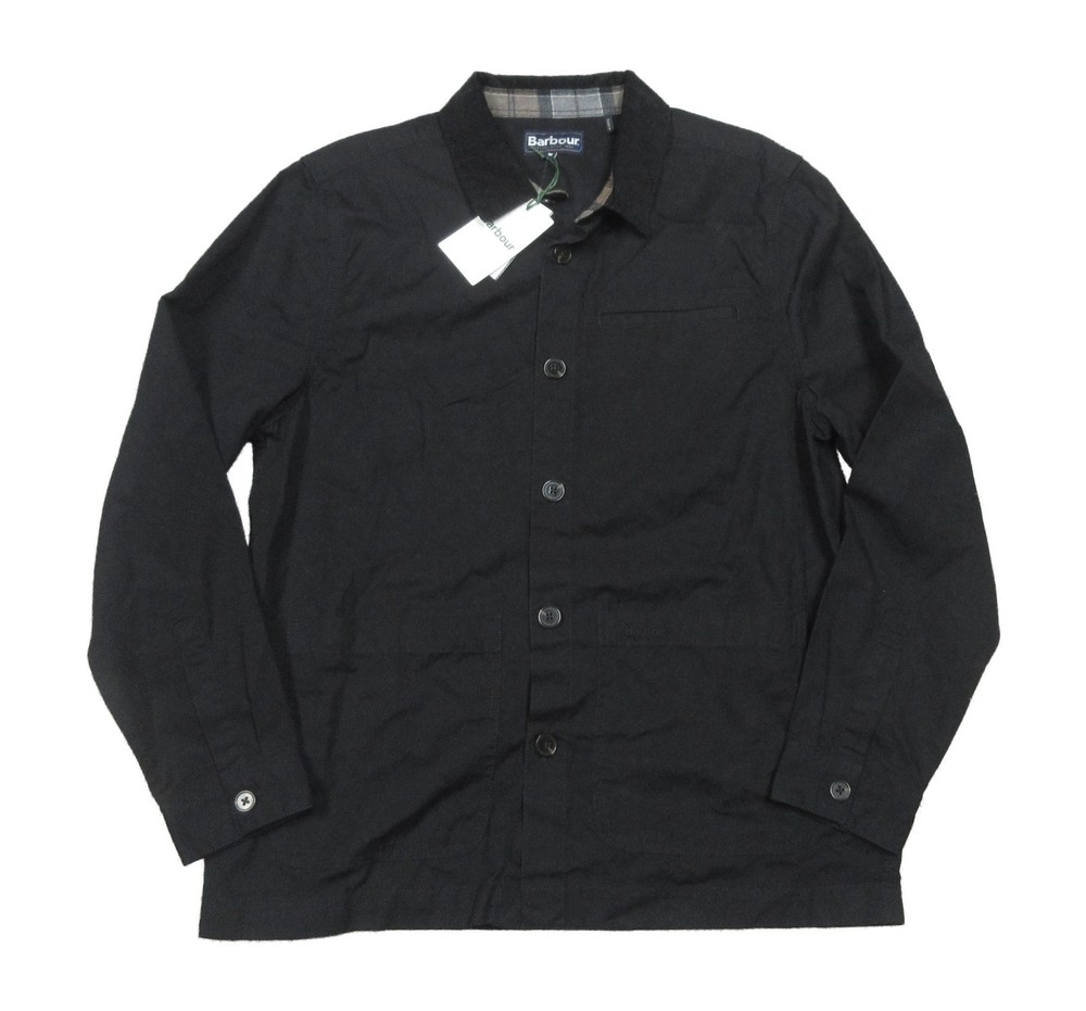 Barbour Men's Black Cole Overshirt Cotton Jacket