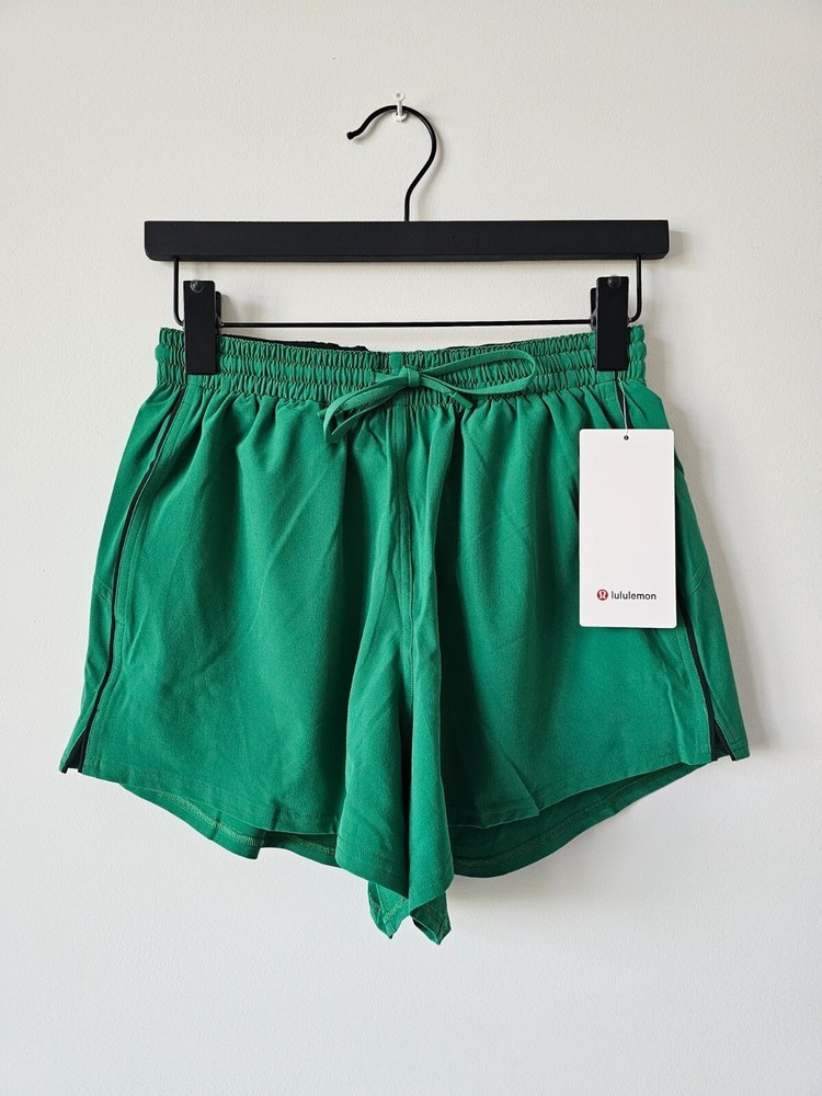 Lululemon Green Court Rival High Rise Lined Shorts 3
