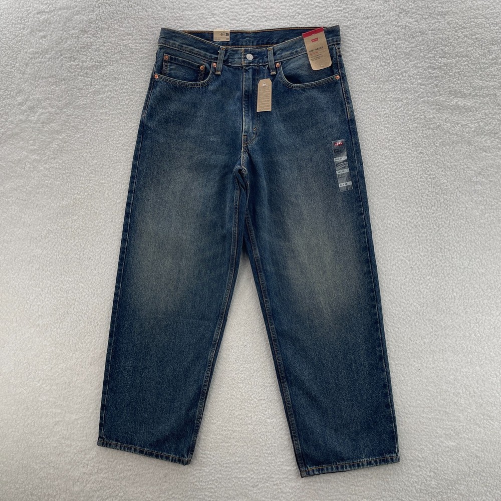 Levis Jeans Mens 34x32 Blue 578 Baggy Medium Wash Denim Y2K Skater Wide Leg 90s
