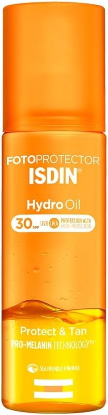 ISDIN HydroOil SPF 30 Biphase Body Sunscreen Enhances Tan Water Resistant 200ml