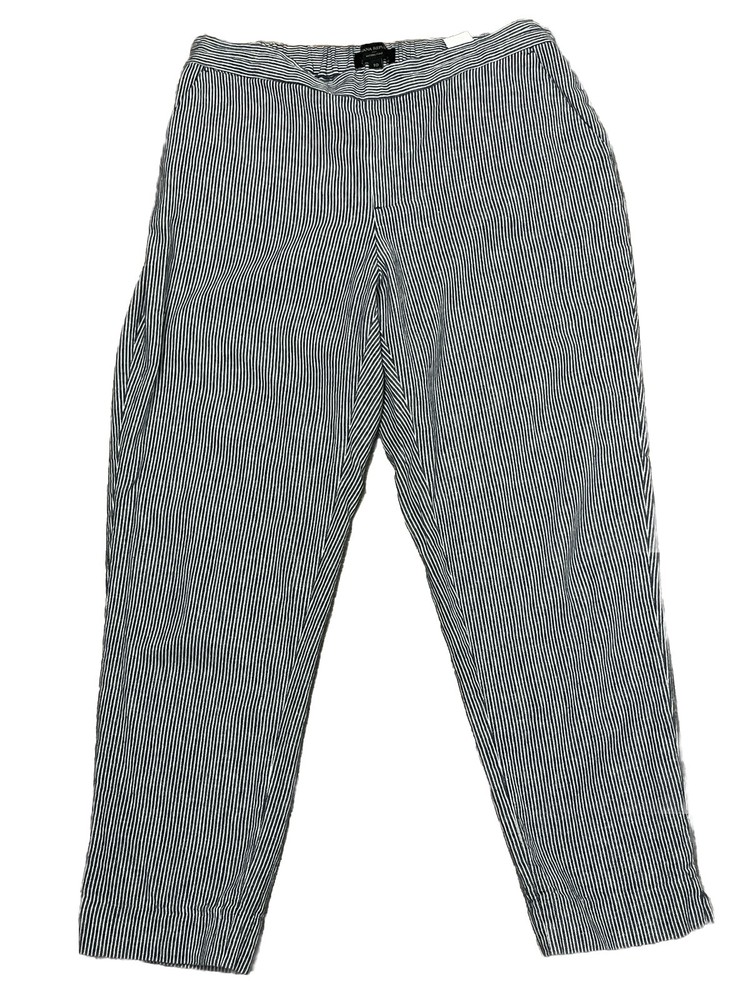 Banana Republic Pants Hayden Blue White Stripe Pull On Pocket Linen Cotton 10