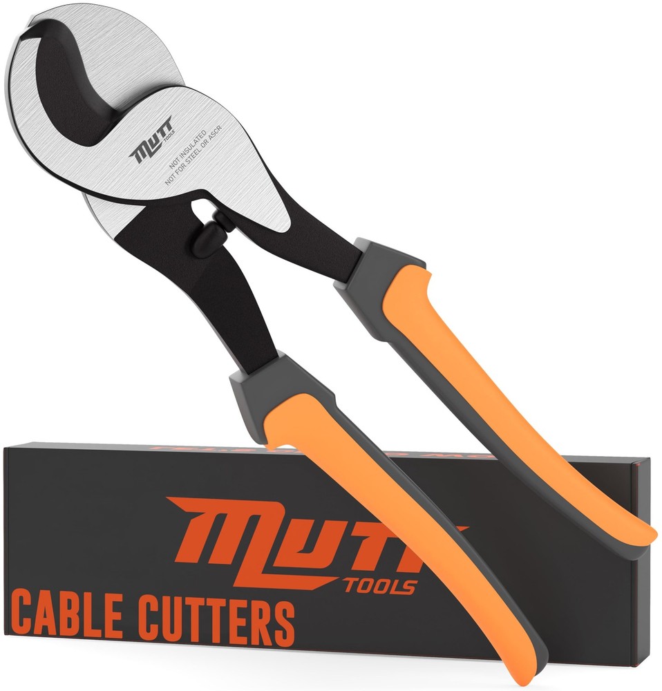 10-Inch Heavy Duty Cable Cutters for Electrical Wire - Professional Mutt Tools