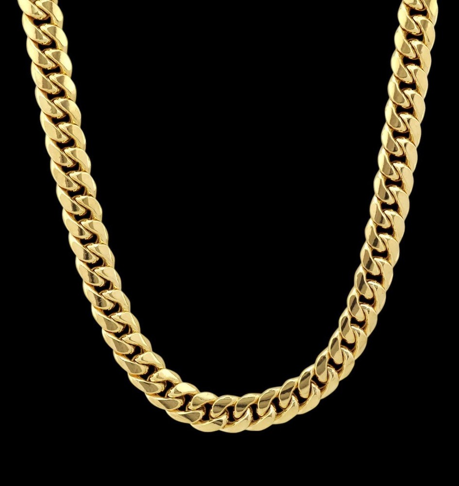 Real 14K Yellow Gold Chain Necklace 24