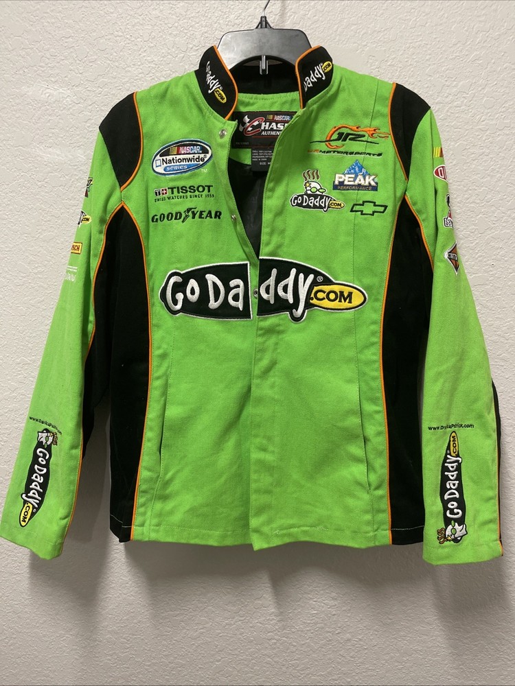 Danica Patrick Official Go Daddy Green NASCAR Racing Jacket Size MD