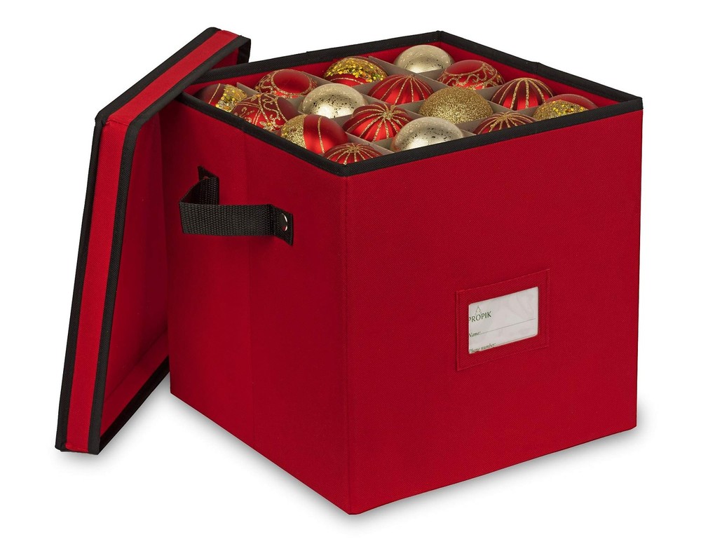 64-Ornament Storage Box with 4 Tier Organizer for Christmas Decor