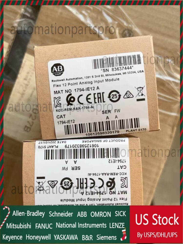 1PC New Allen-Bradley 1794-IE12 SER A Flex 12 Point Analog Input Module 1794IE12