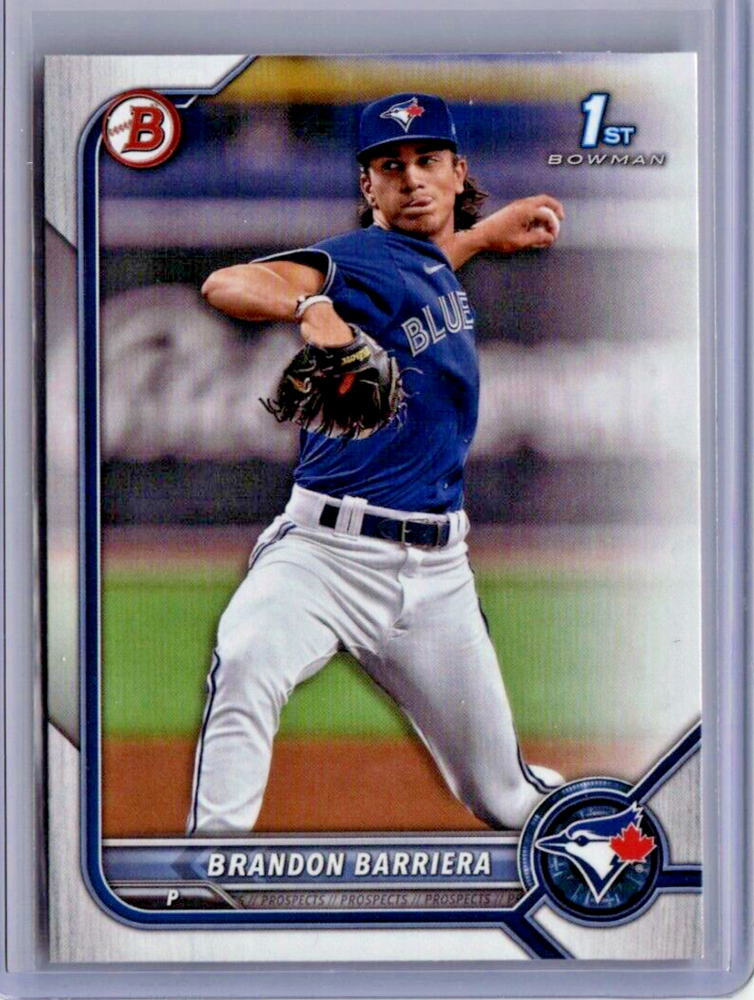 BRANDON BARRIERA ROOKIE 1ST BOWMAN BASEBALL RC #BD-21 2022 MLB TORONTO BLUE JAYS