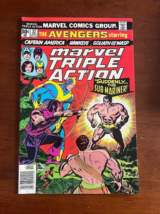 MARVEL TRIPLE ACTION # 32 FINE (AVENGERS) MARVEL COMICS 1976