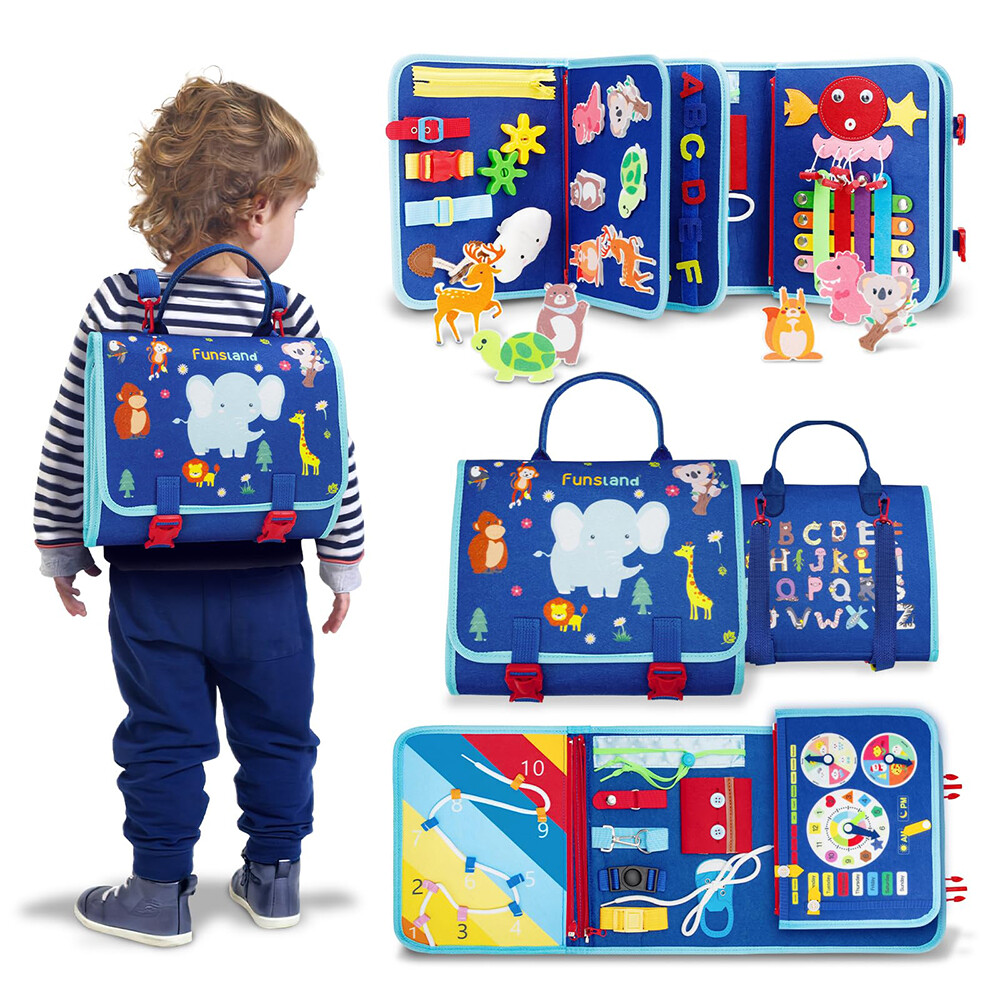 Elephant Busy Board Sensory Toy for Kids and Autistic Children