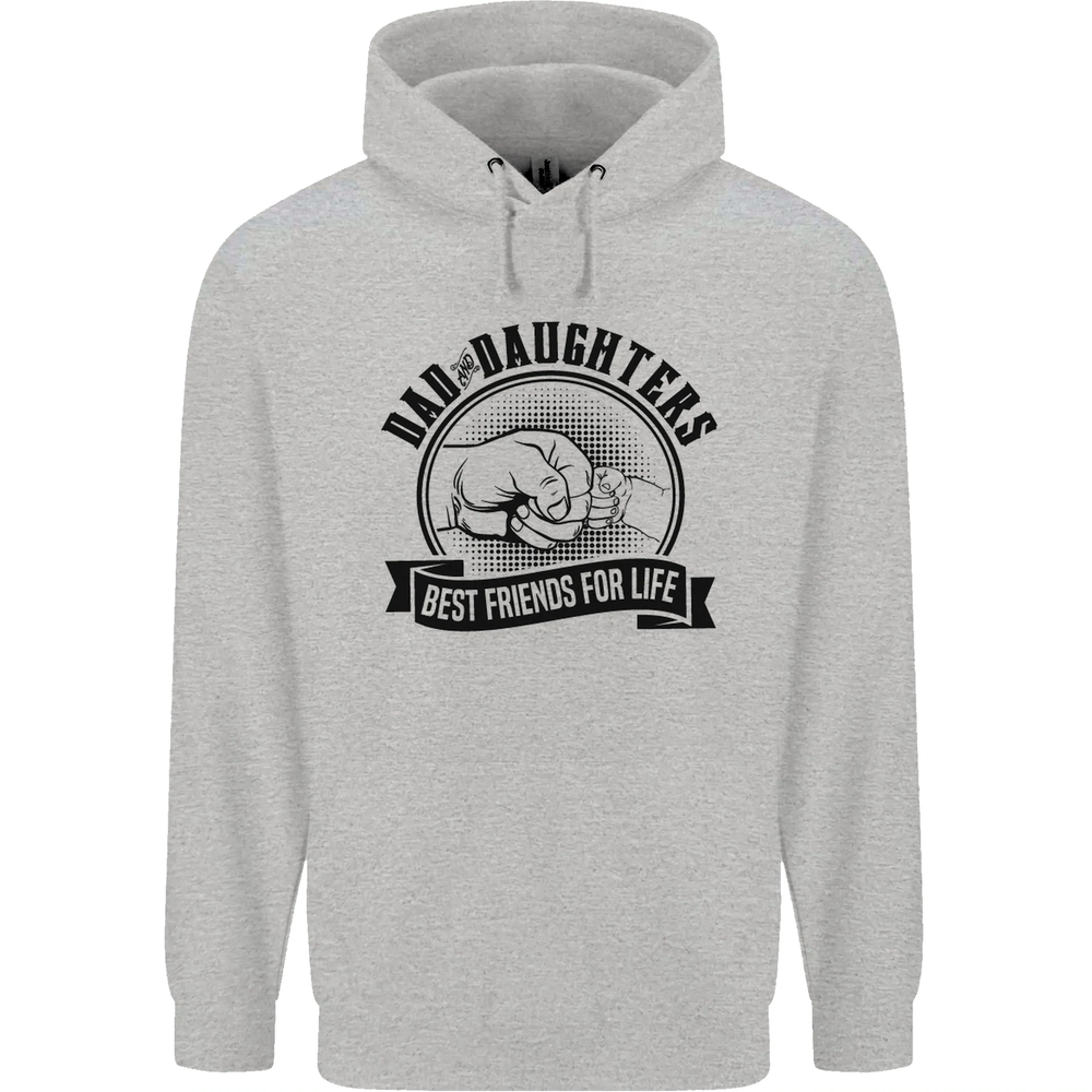 Dad & Daughters Best Friends Fathers Day Mens 80% Cotton Hoodie
