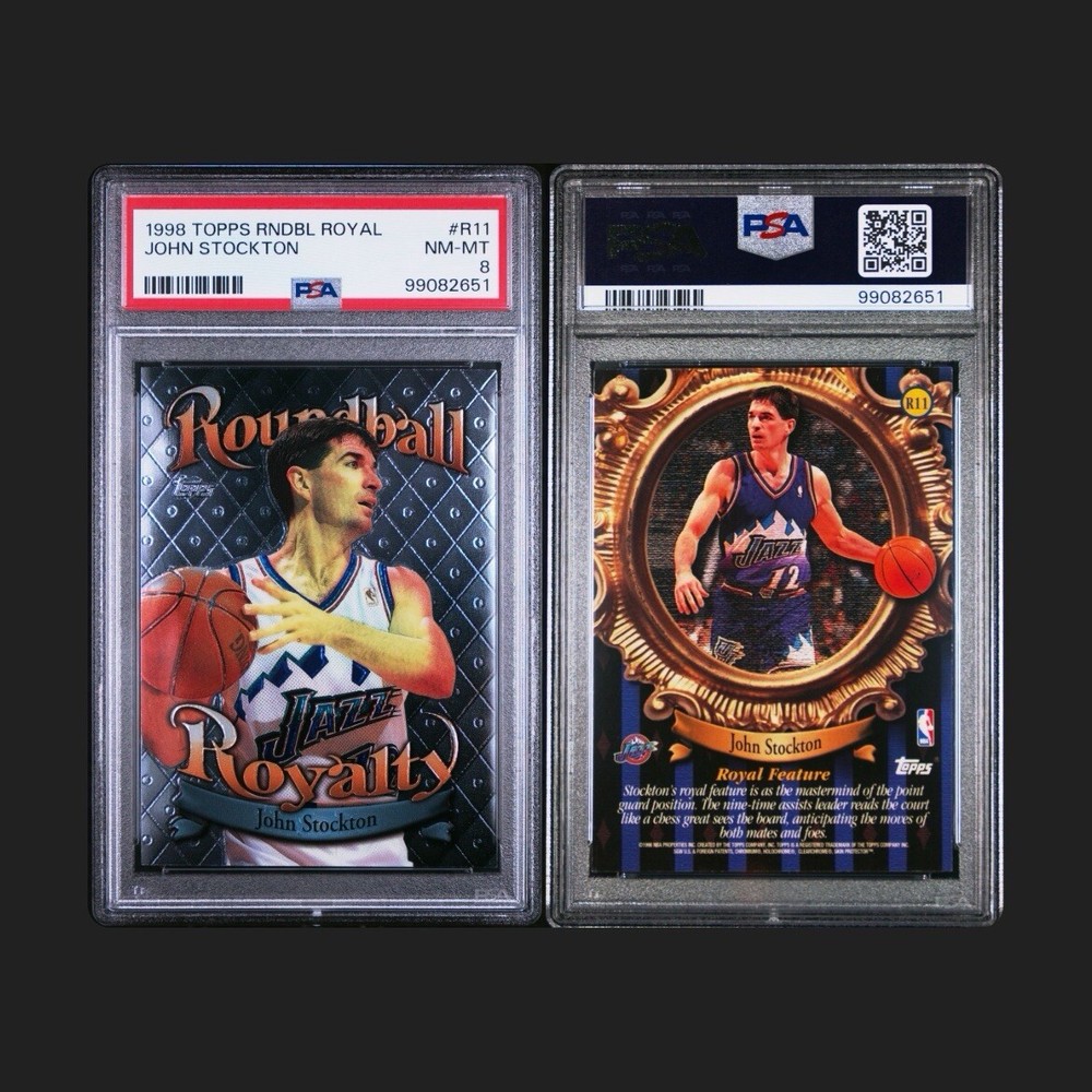 1998-99 Topps - Roundball Royalty #R11 John Stockton PSA 8 NEAR MINT POP 2