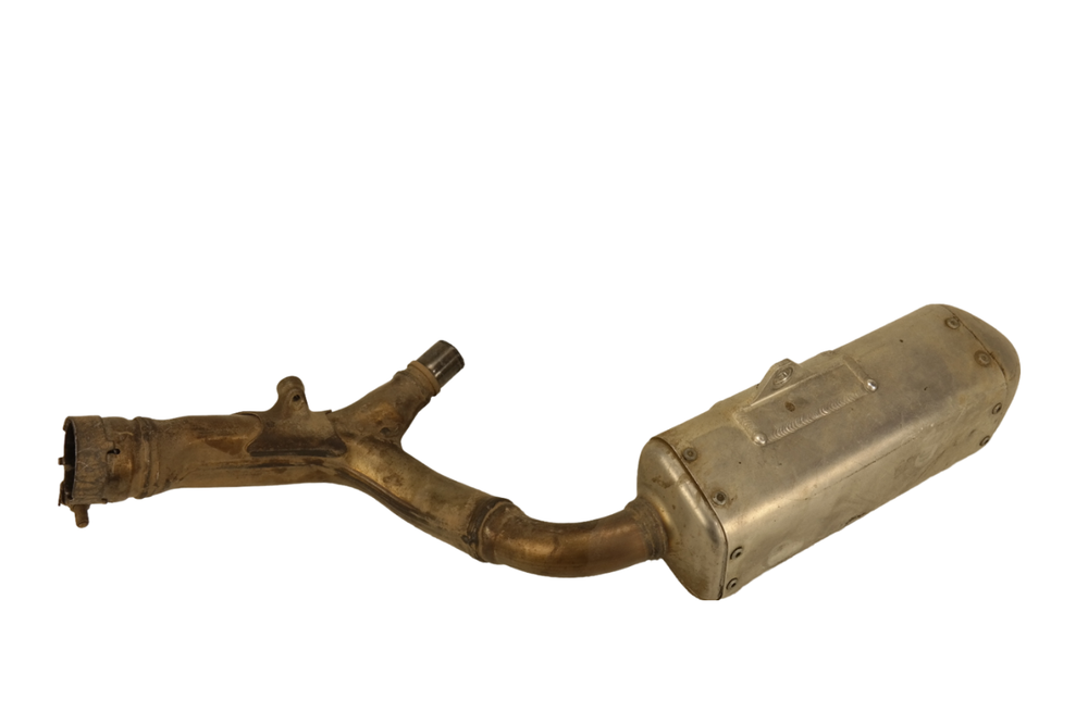 2013 HONDA CRF450R OEM LEFT MUFFLER EXHAUST SILENCER SLIP ON PIPE SB69