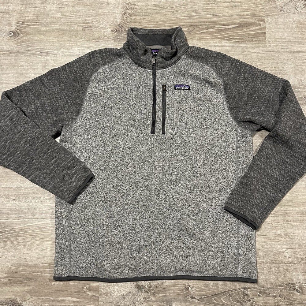 Men's Patagonia Better Sweater Grey 1/4 Zip Fleece Pullover Size XL