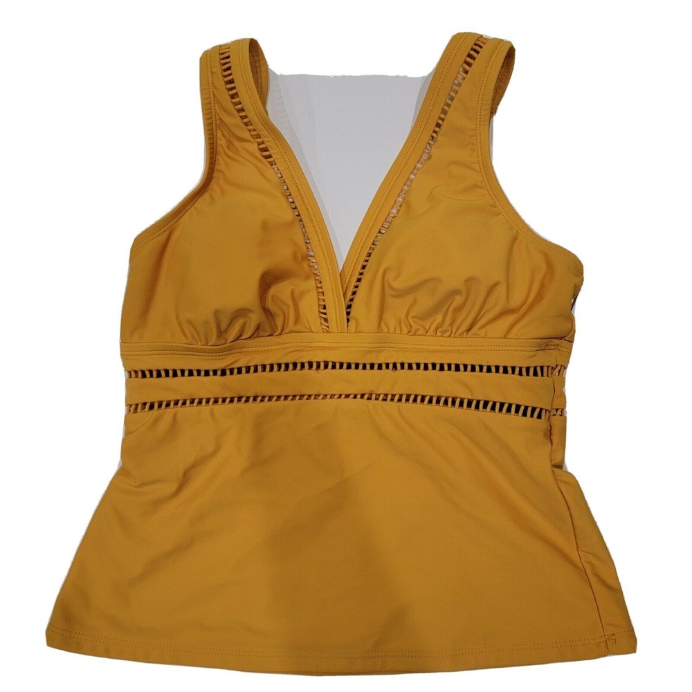 Women's Small Boho Retro Missy Tankini Swim Top Coquette Babydoll Glam Beachwear