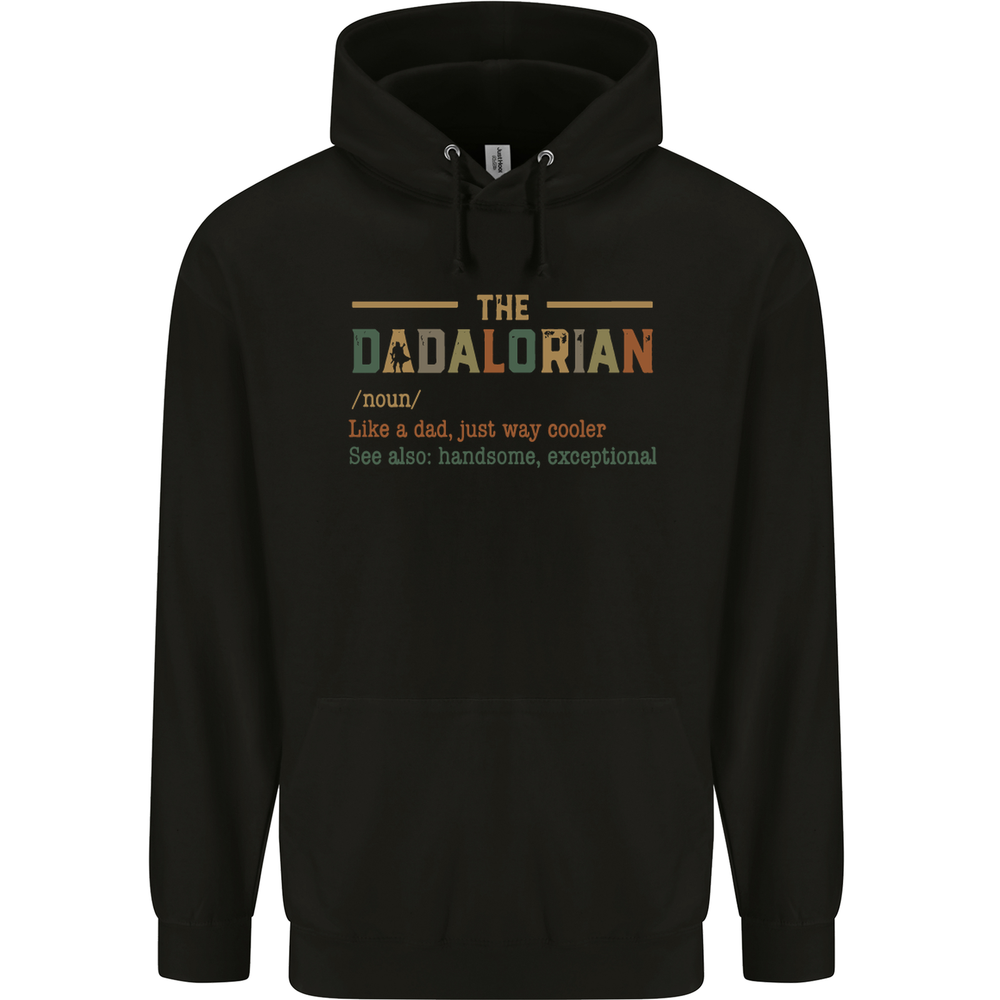 Fathers Day Dadalorian Funny Dad Daddy Mens 80% Cotton Hoodie-image