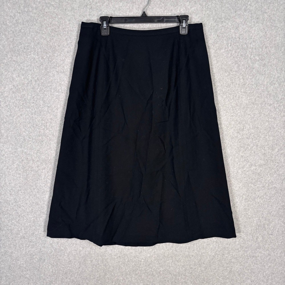 Vintage Talbots Wool Midi Skirt Size 14 Classic Secretary Modest Minimalist USA