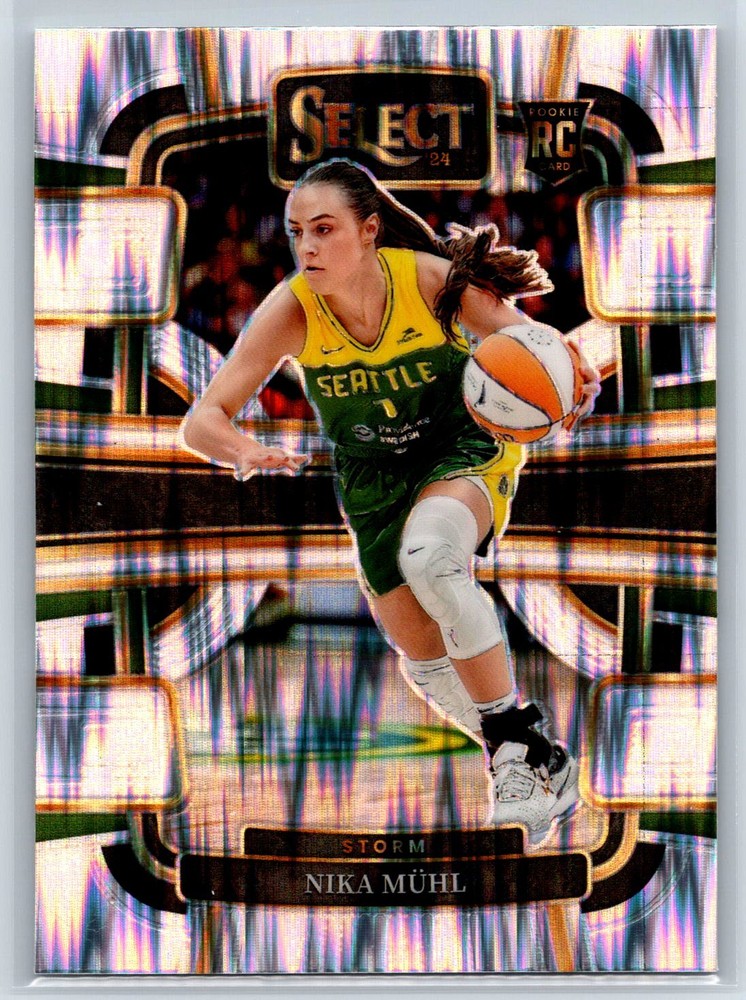 2024 Panini Select WNBA - Premier Level Silver Flash Prizm #162 Nika Muhl (RC)