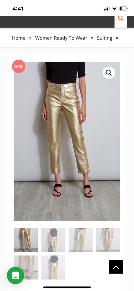 NWT elie tahari women golden pants, size 8