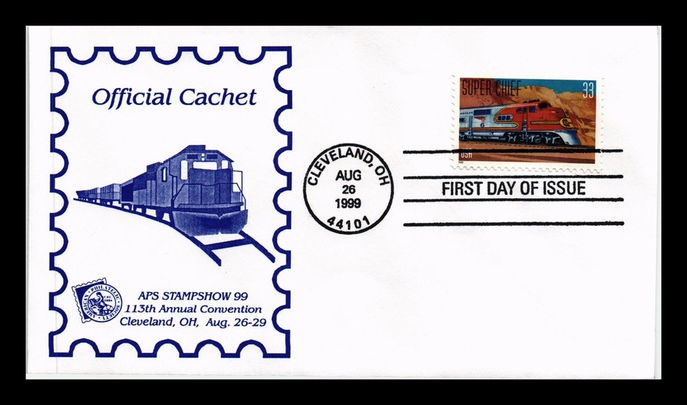 DR Jim Stamps US Super Chief 20th Century Train FDC APS Stamp Cover
