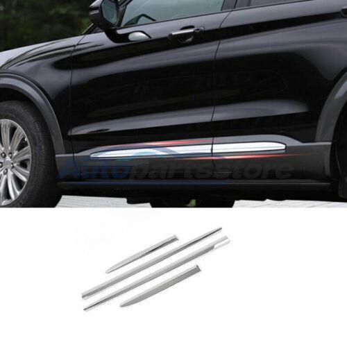 2020-2022 For Ford Explorer Chromed ABS Body Door Side Molding Cover Trim 4pcs