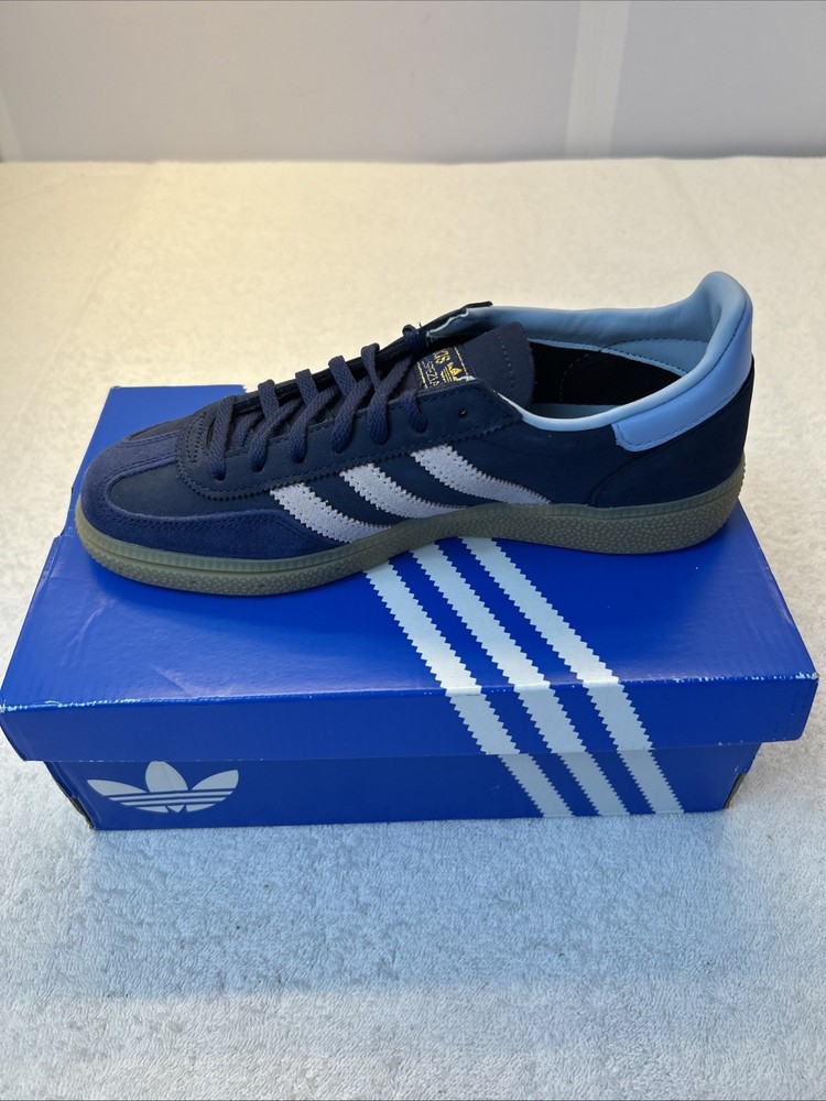 Adidas Originals Handball Spezial Indigo Pink Lt Blue Gum Sole Women SZ 7.5 New