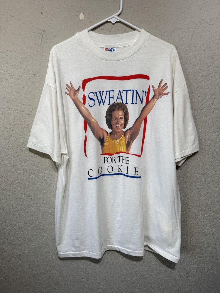 Vintage Sweatin' For The Cookie Shirt Mens XL Hanes Beefy-T Made in USA 90s