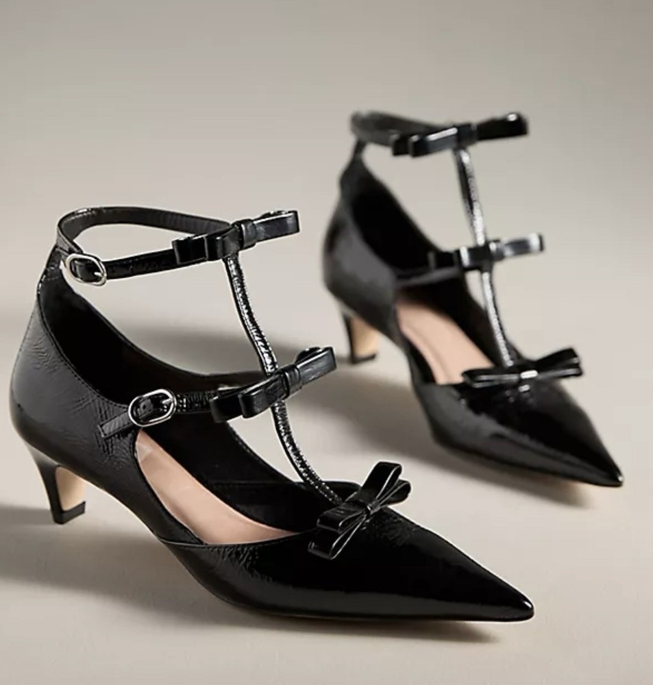Maeve Black Multi Bow Heels Size 39 - $150