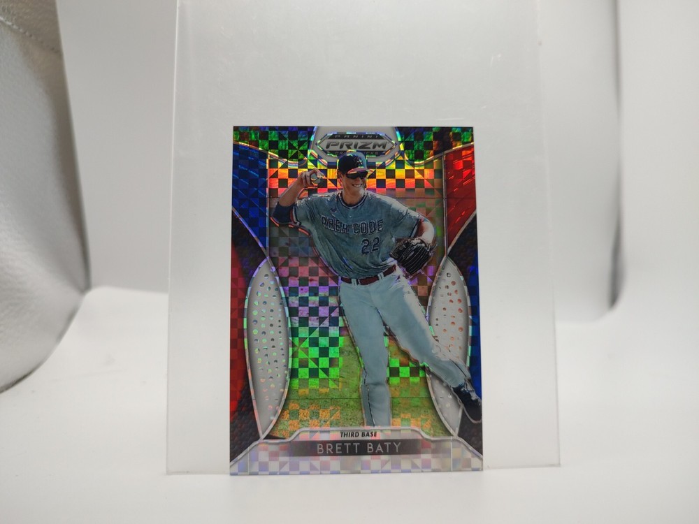 2019 Panini Prizm Draft Picks Brett Baty #16 Red White Blue Prizm RC /99