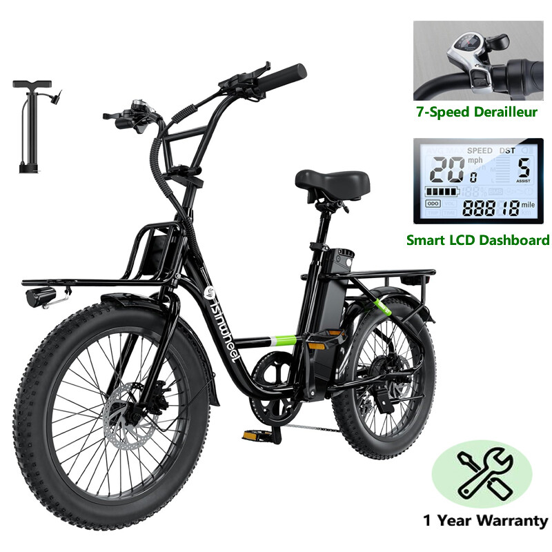 Adult Electric Cargo Bike 500W 60miles Oversized 20