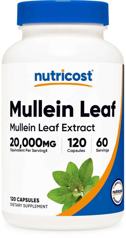 Nutricost Mullein Leaf Extract (20,000mg Equivalent) 120 Capsules - 60 Servings