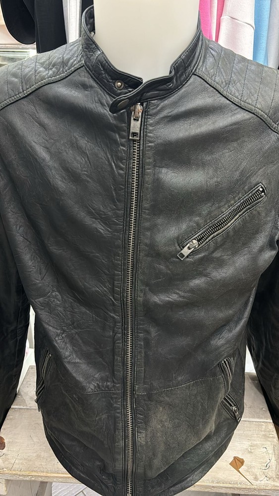 Vintage Jake&Jons Black Leather Jacket for Women Size M LLD247