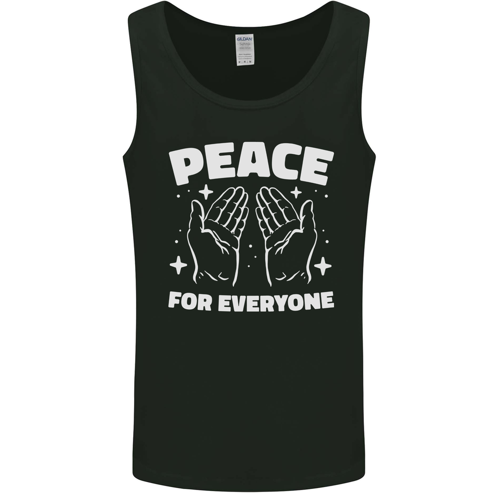 Peace for Everyone Anti-War Love Freedom Mens Vest Tank Top