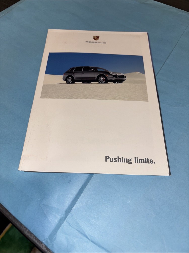 PORSCHE CAR SALES DEALER BROCHURE FLYER ADVERTISING PUSHING LIMITS FOLD OUT