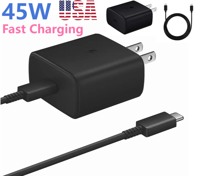 45W Super Fast Charger USB Type C Charging Cable for Samsung Galaxy S23/S22/S21
