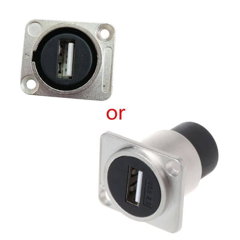 USB 2.0 D Type Socket Metal Female to Female Module Connector USB Plug for Panel