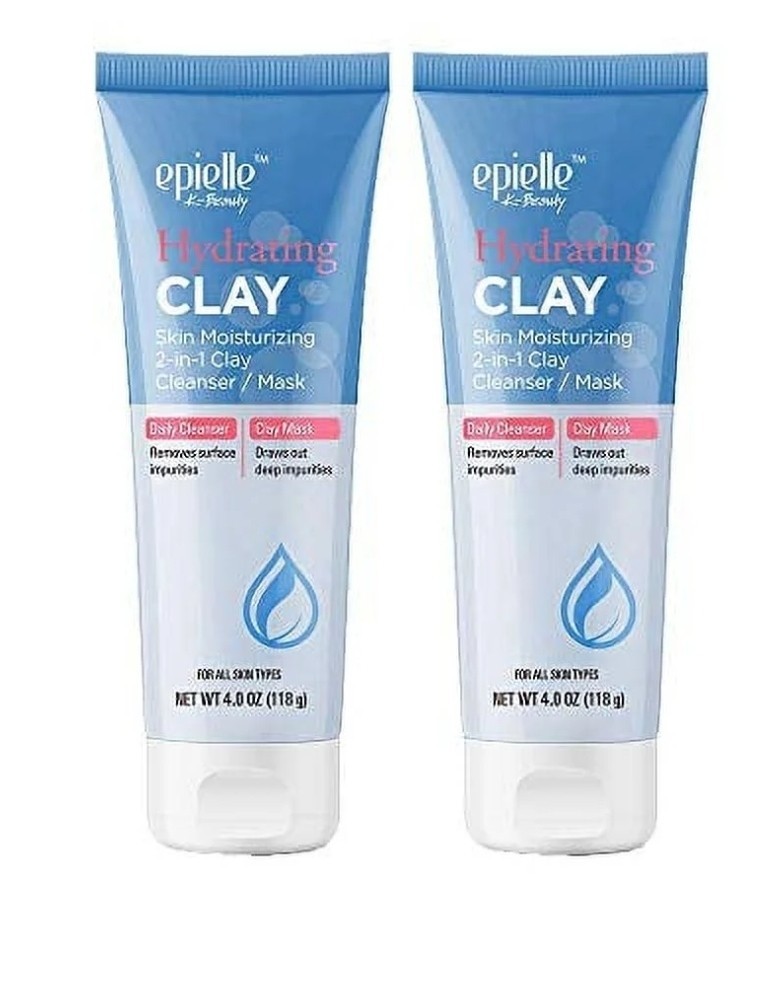 Epielle 4 oz Hydrating Clay Cleanser & Mask for Moisturized Skin