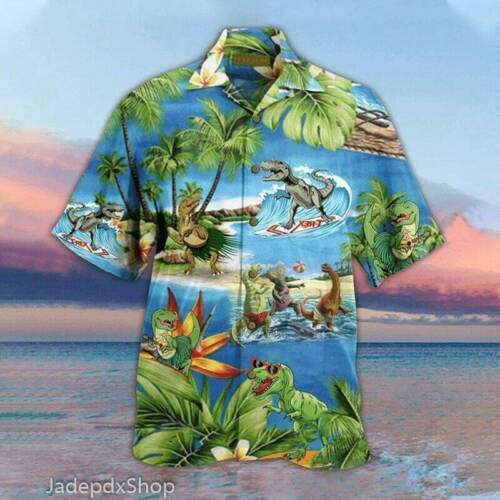 Dinosaur Creative Printed 3D HAWAII SHIRT All Over Priny Mother Day Gift Us Size