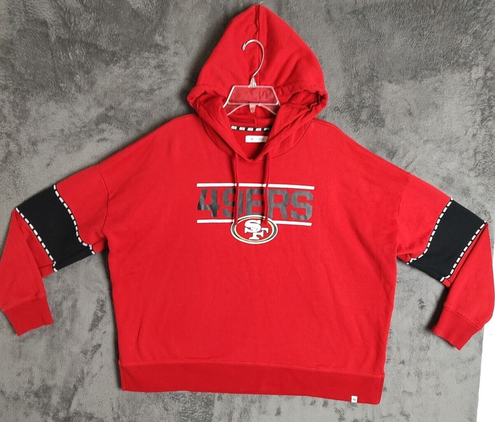 San Fracisco 49ers Sweatshirt Adult XXL 2XL Red Football NFL Hoodie Pullover Men