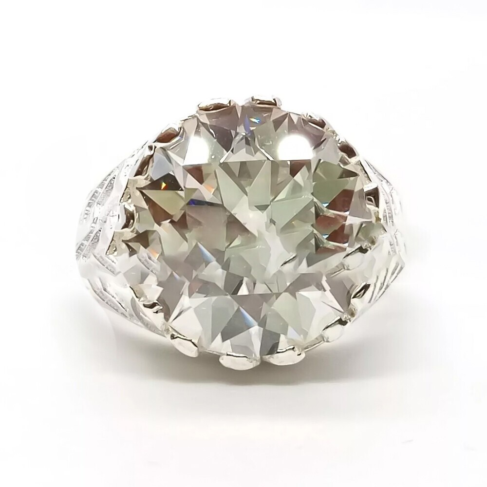 9.85 Ct. Certified White Diamond Ring in 925 Silver Rare Wedding Gift Idea