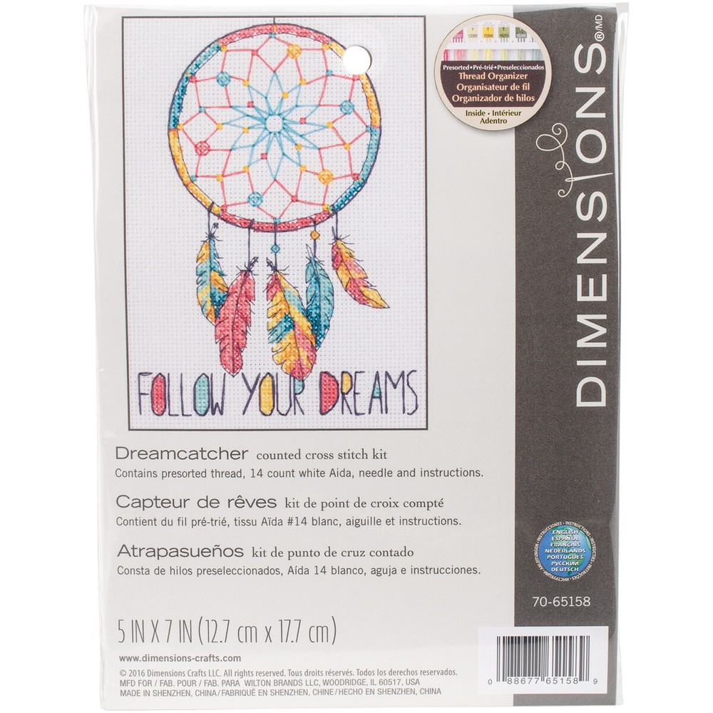 Dimensions Mini Counted Cross Stitch Kit 5 inch X7 inch Dreamcatcher 14 Count