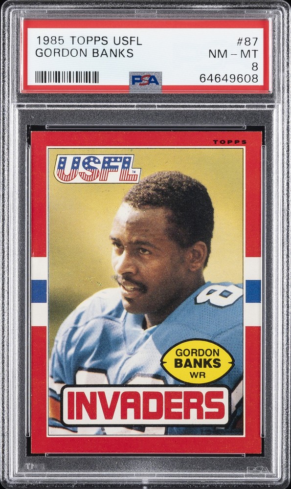1985 Topps USFL Gordon Banks #87 Rookie Card RC Football